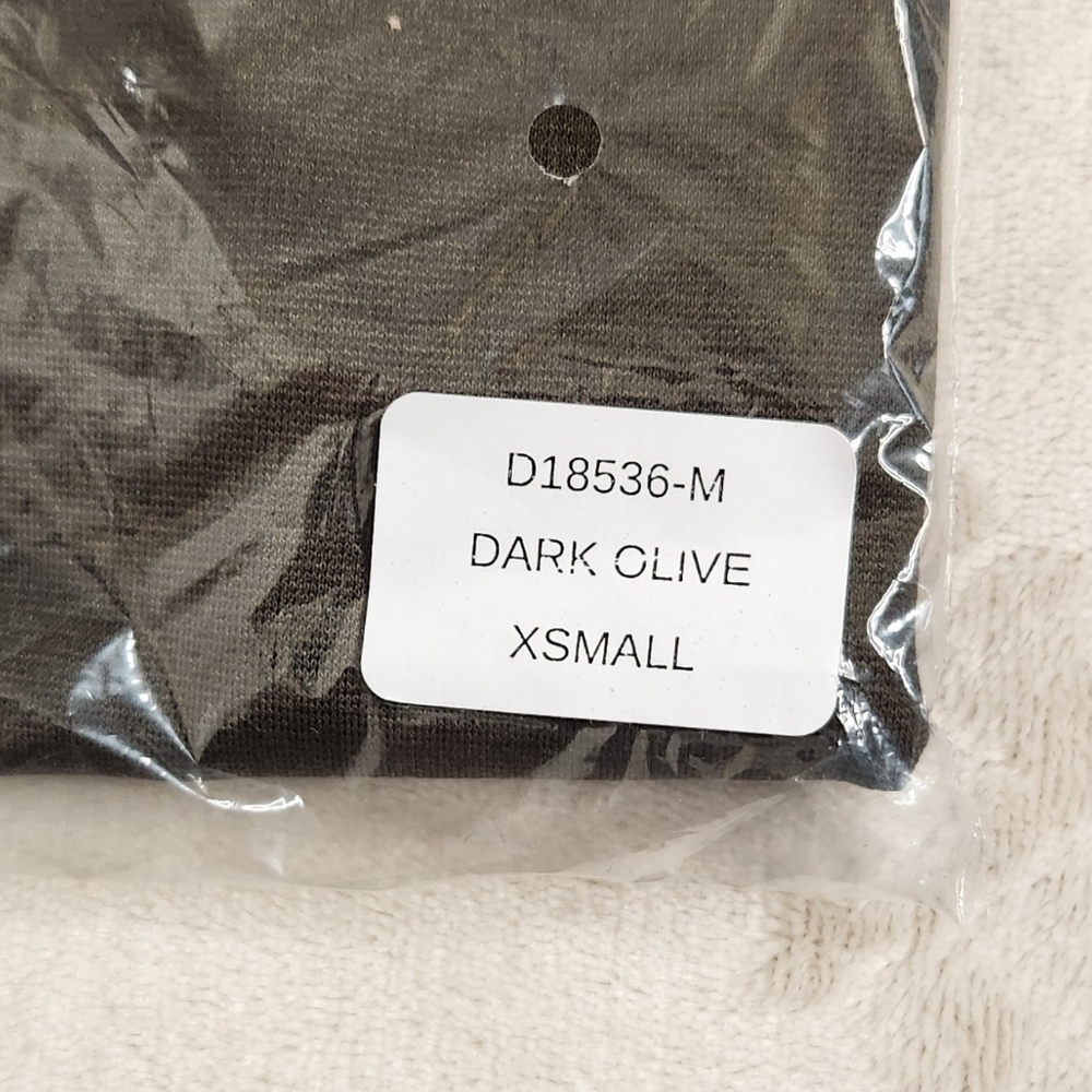 Heatherly Astrid Ruched Dress Dark Olive Green Size XS - Picture 3 of 10